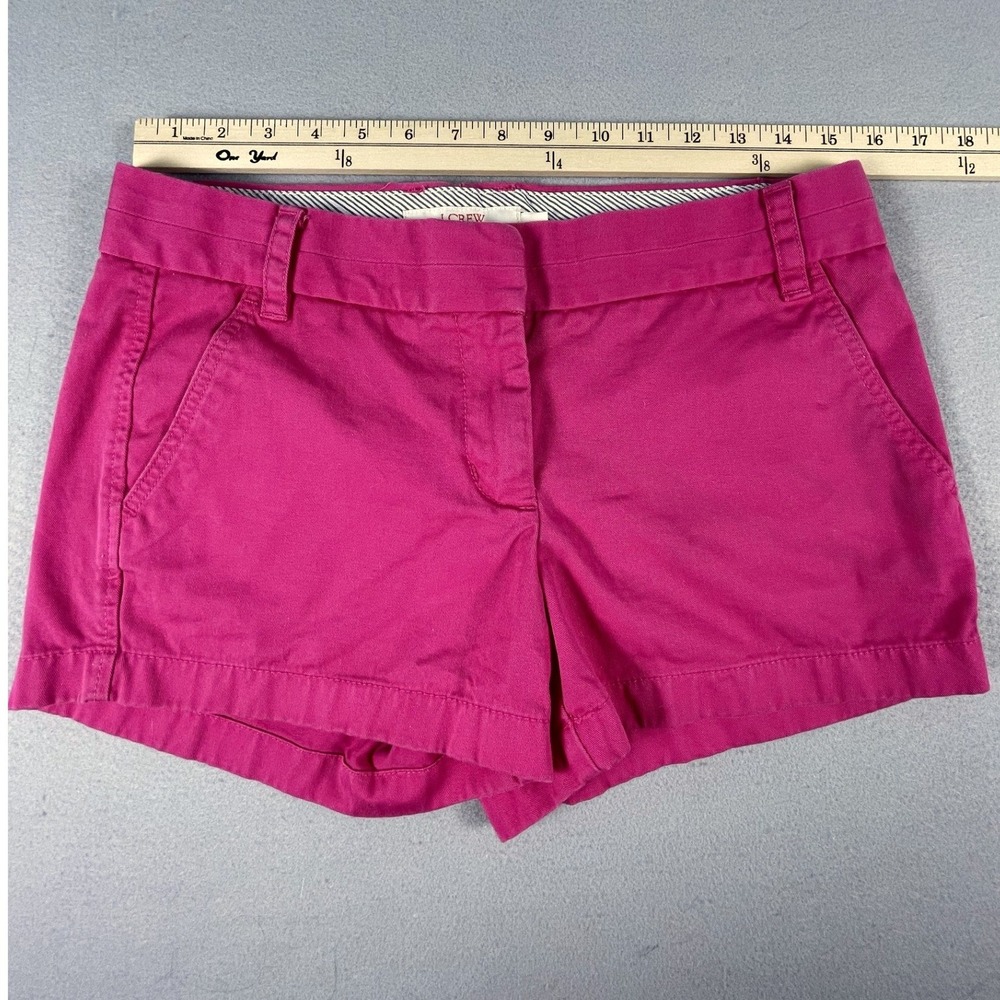 J.Crew Shorts Womens 6 Pink Broken-In Chino Mid Rise Cotton Casual 3" Inseam - Picture 3 of 5